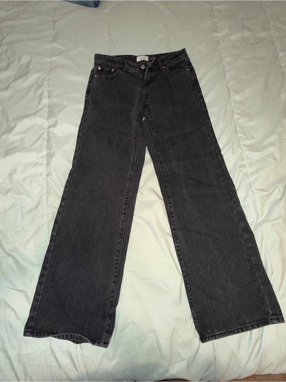 PacSun Women's Black Wide-Leg Flare Jeans